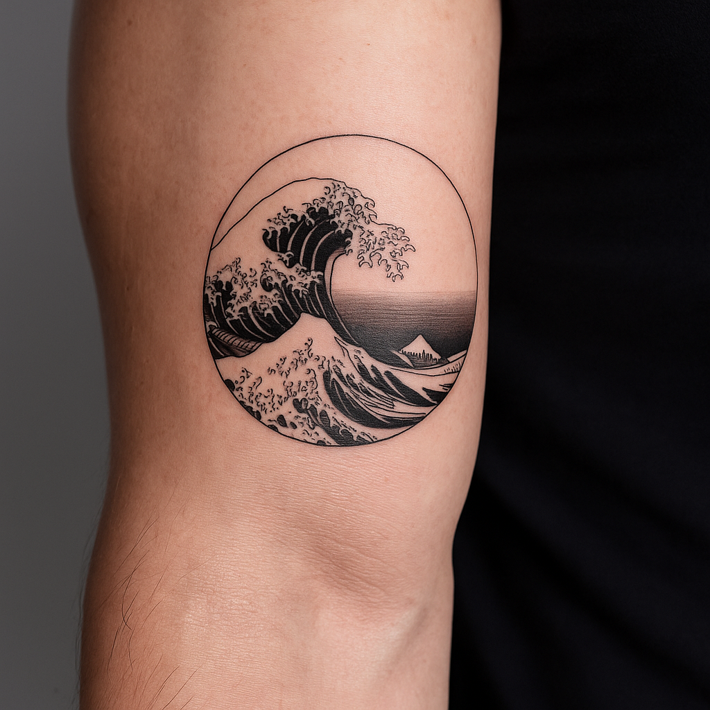 🌊 Tatouage temporaire “La Vague du Fuji”. 8,90€