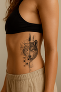 🐺 Tatouage temporaire “Loup Totem”.  16,90€