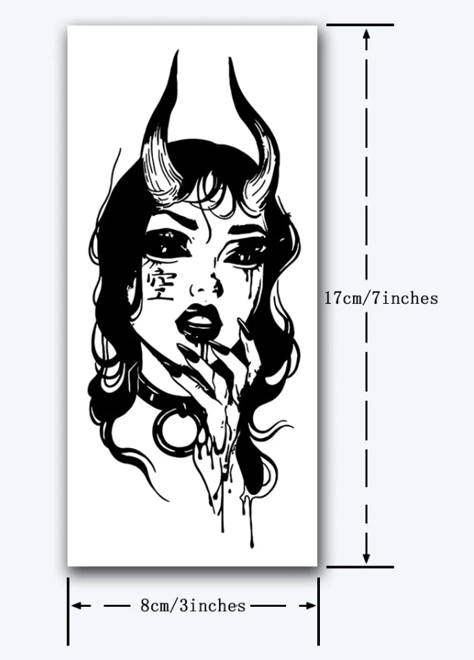 😈 Tatouage temporaire “Demonia”. 16,90€