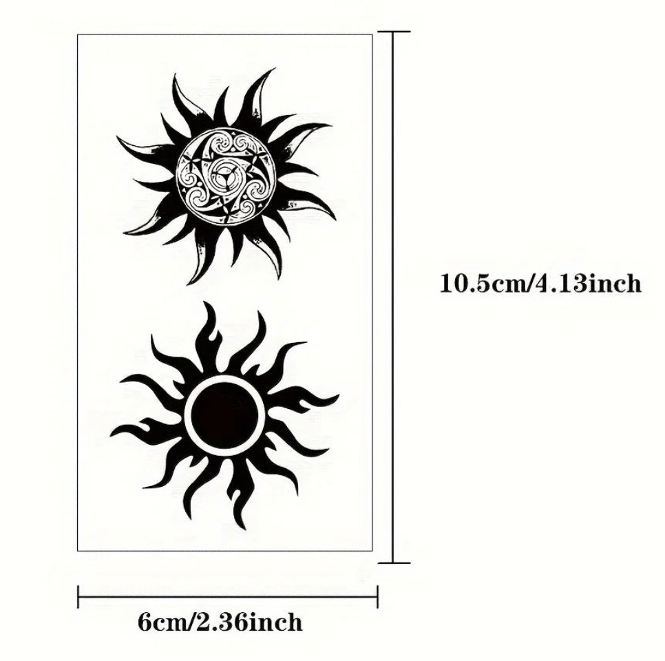☀️ Tatouage temporaire “Dual Suns”. 11,90€