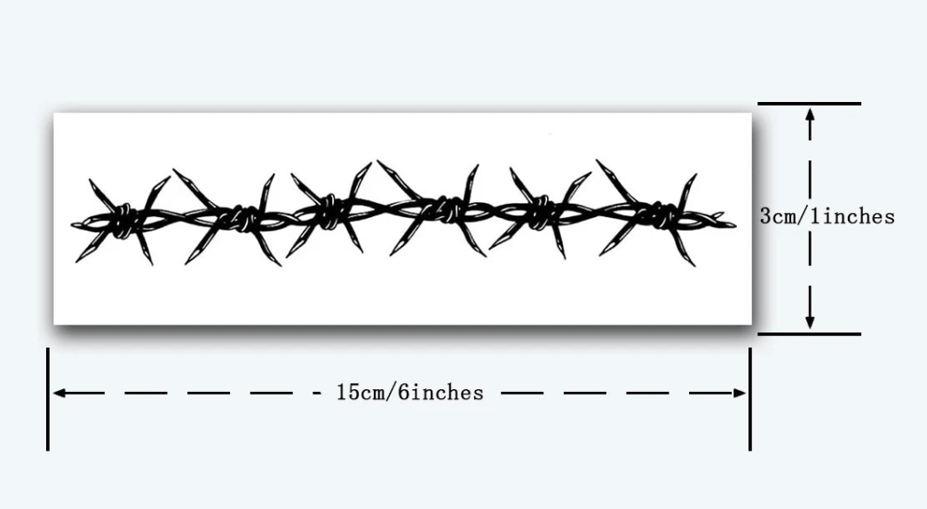 🖤 Tatouage temporaire “Barbelés”. 9,90€
