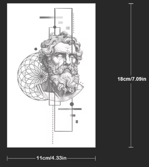💭 Tatouage temporaire “Philosopher”.  14,90€