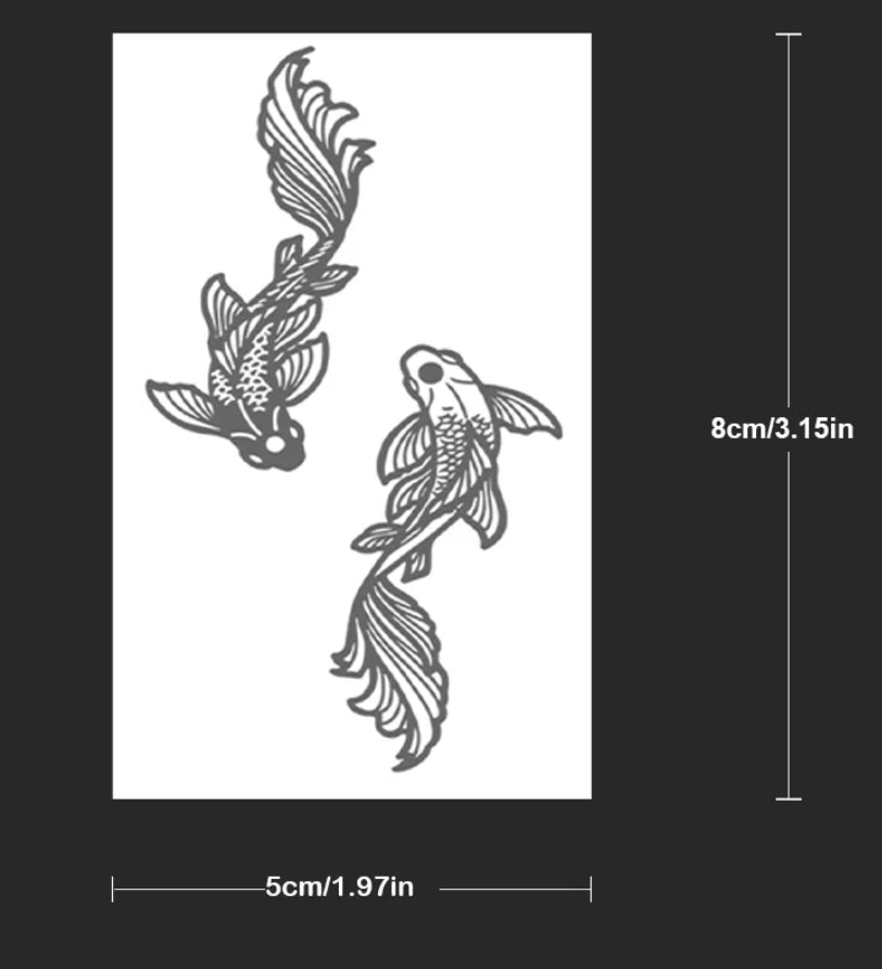 🐟 Tatouage temporaire “Koi Harmony”. 9,90€