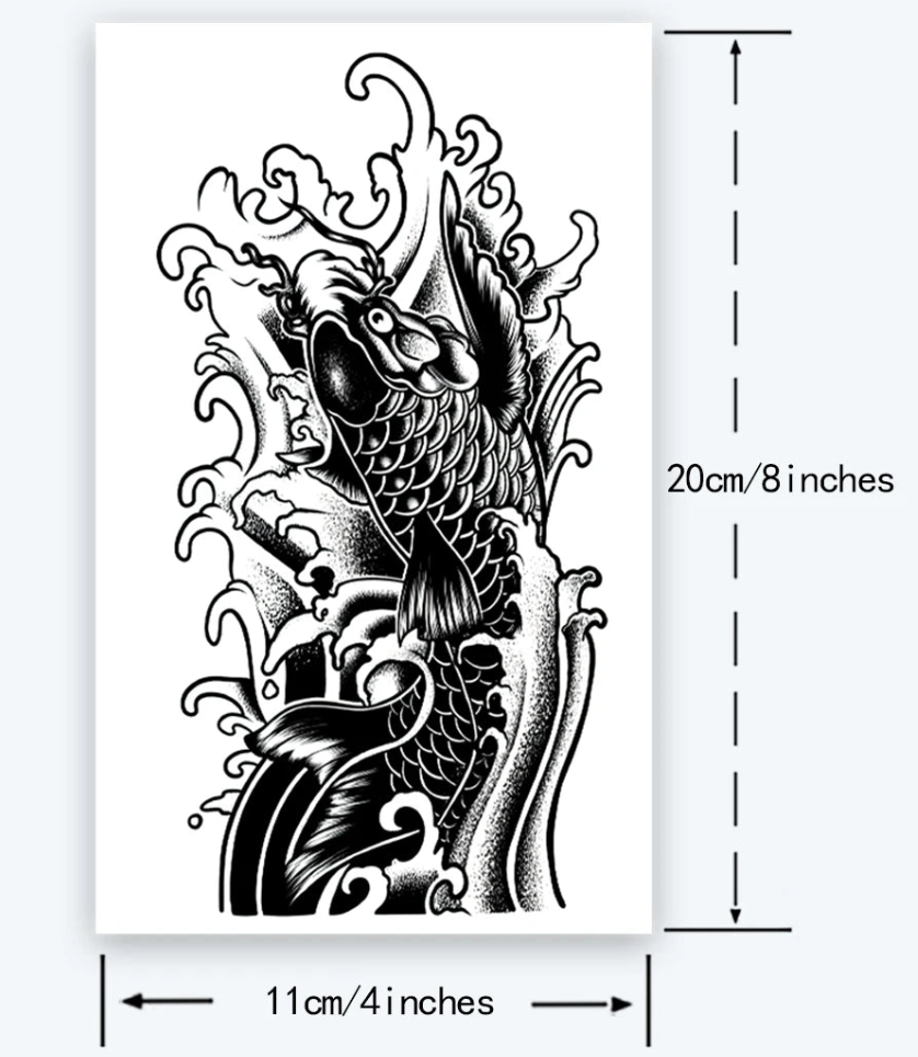 🐠 Tatouage temporaire “Koi Légendaire”. 16,90€