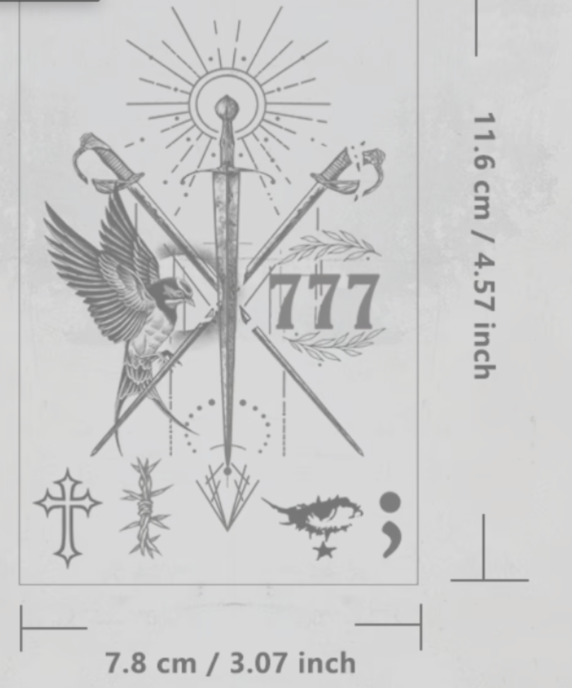 ⚔️ Tatouage temporaire “Spirit Warrior”. 11,90€