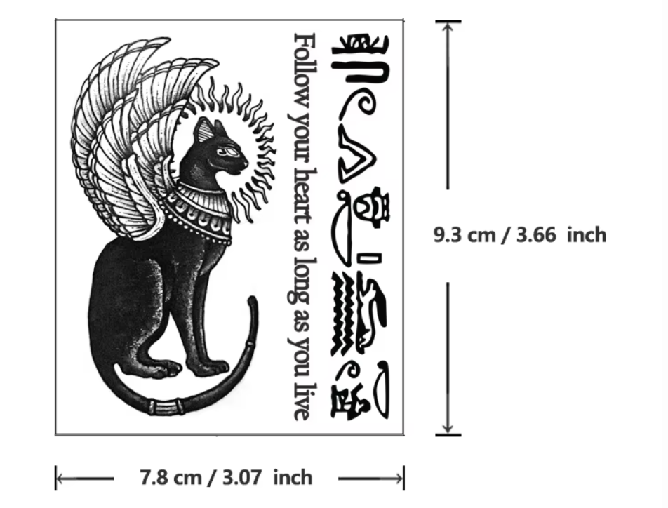 ✨ Tatouage temporaire “Bastet Sacrée”. 16,90€