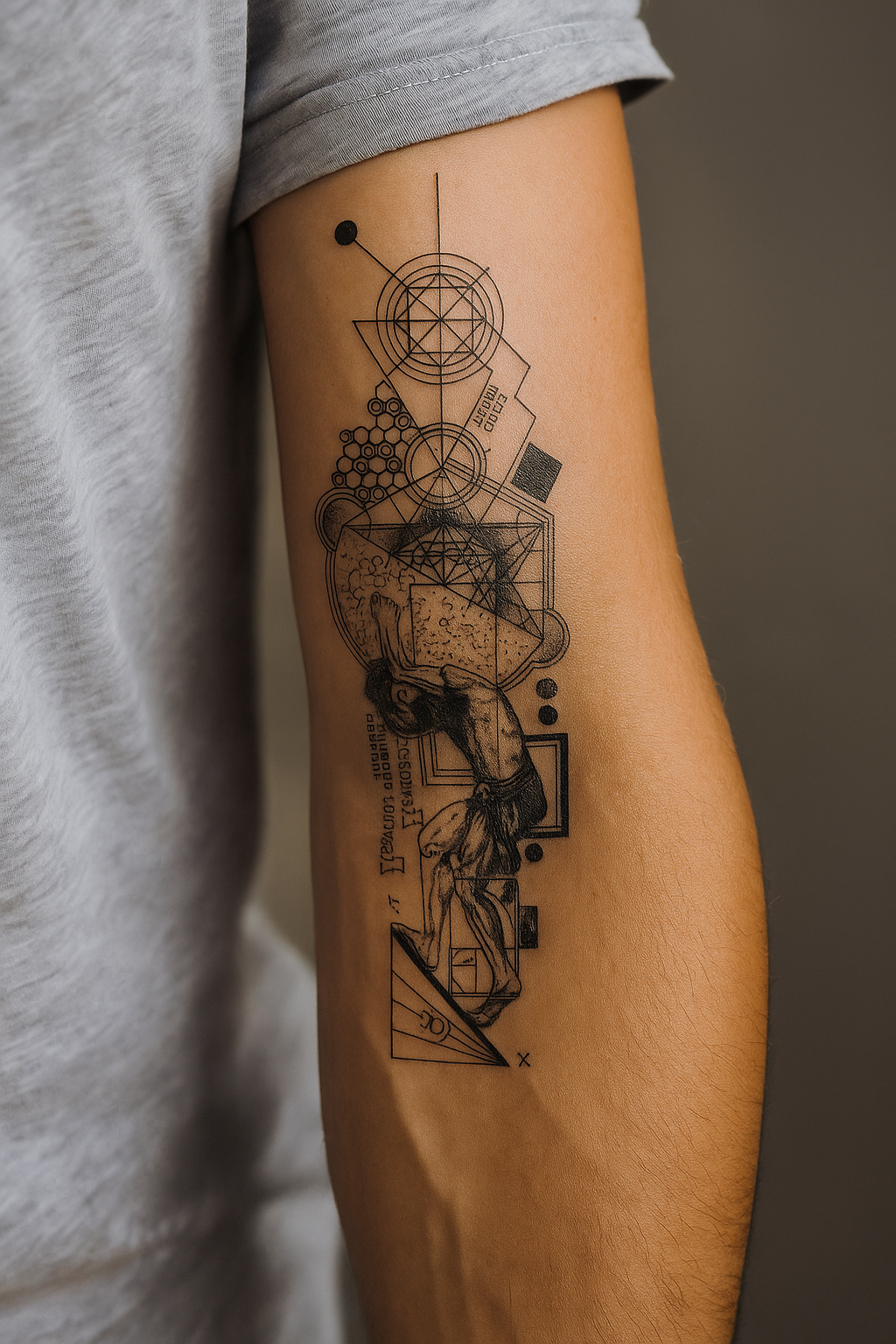 ⚙️ Tatouage temporaire “Atlas Moderne”. 14,90€