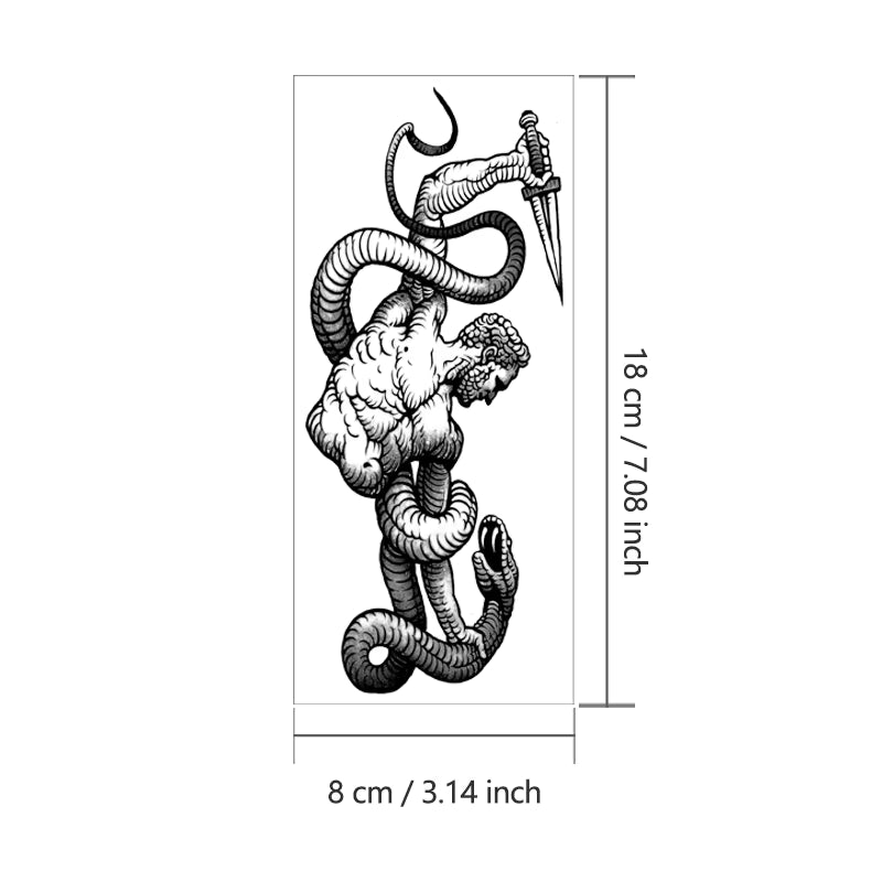 🗿 Tatouage temporaire “Hercule & le Serpent”. 16,90€